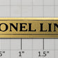 Lionel 400E-10 Brass Lionel Lines Tender Adhesive Nameplate