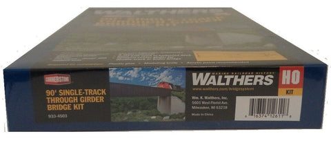 Walthers 933-4503 HO 90' Single-Track Railroad Through Girder Bridge Kit