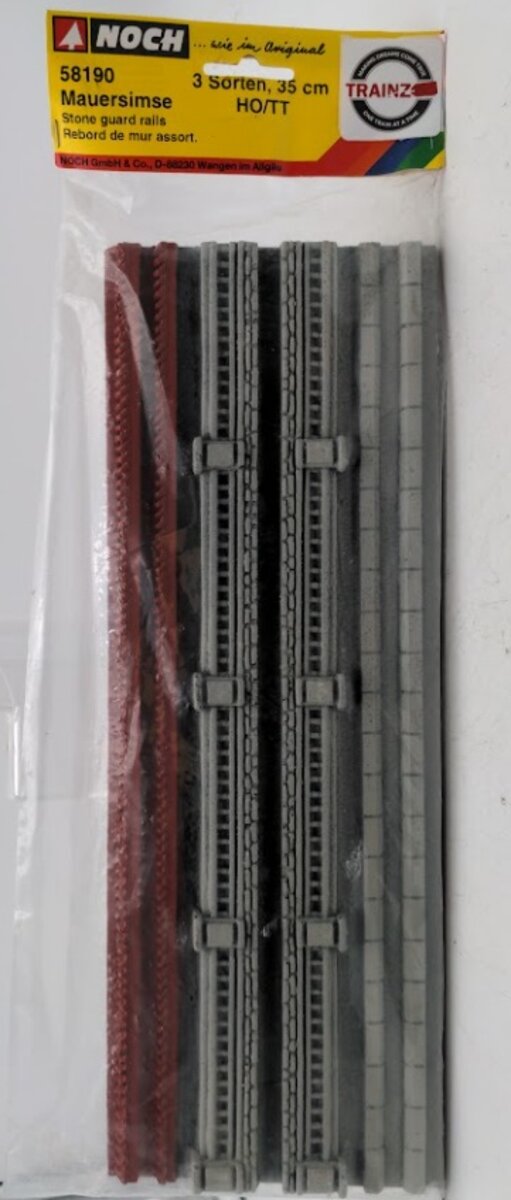 Noch 58190 HO and TT Scale Masonry Wall Cap Set