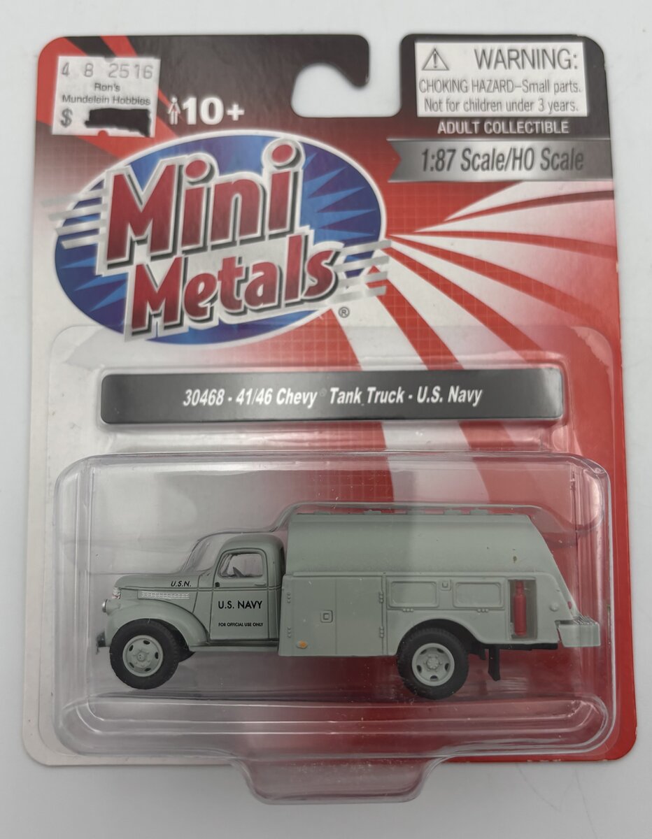 Classic Metal Works 30468 HO Mini Metals U.S. Navy 41/46 Chevy Tank Truck