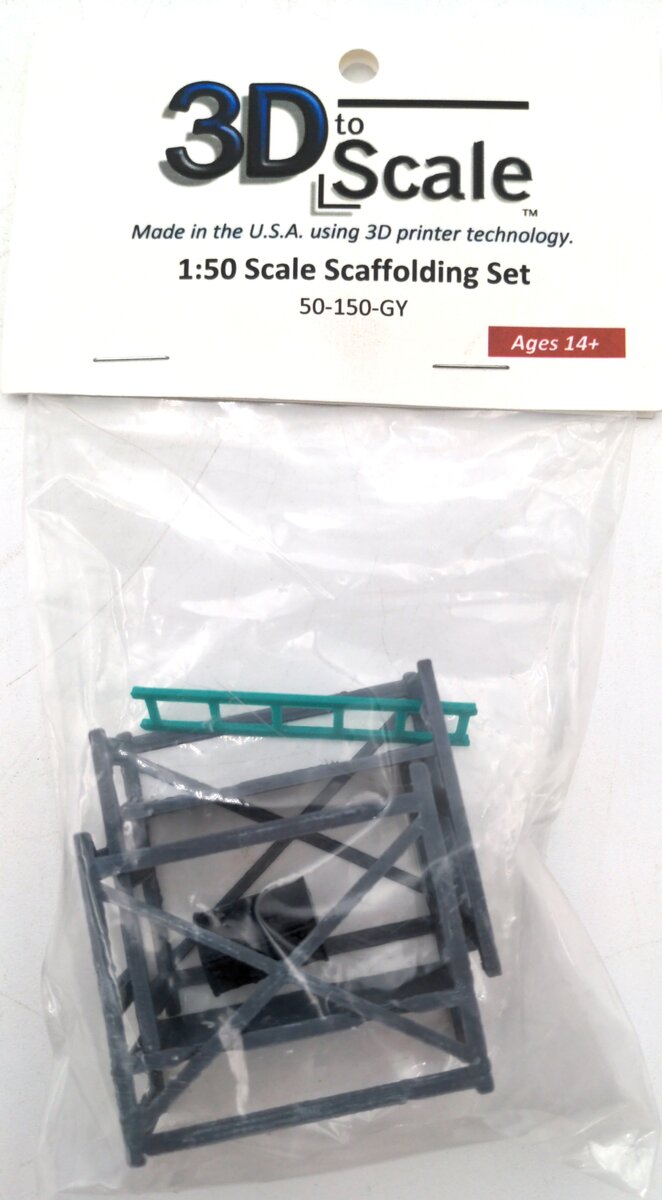 3D to Scale 50-150-GY 1:50 Grey Scaffolding Set