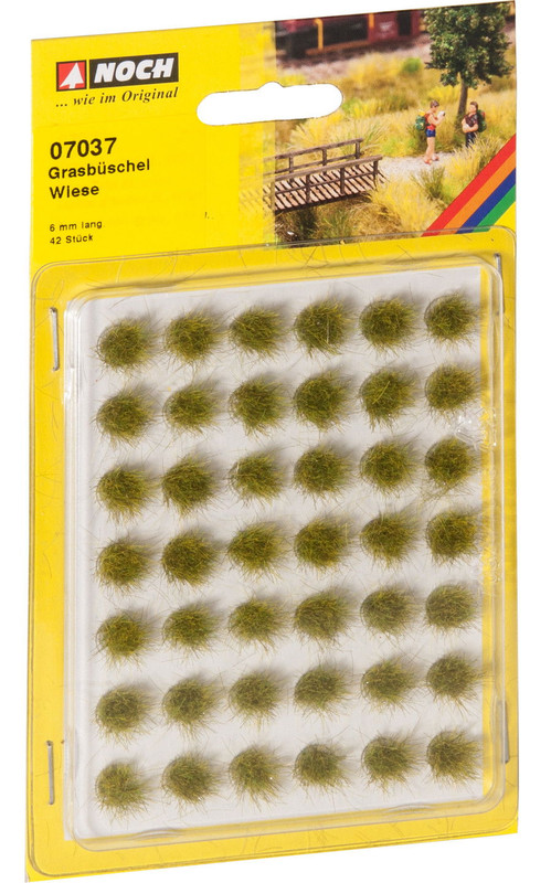 Noch 07037 HO/TT/N/Z/O/1/G/HOm/Hoe Grass Tufts Mini Set 6 mm Meadow (Pack of 42)