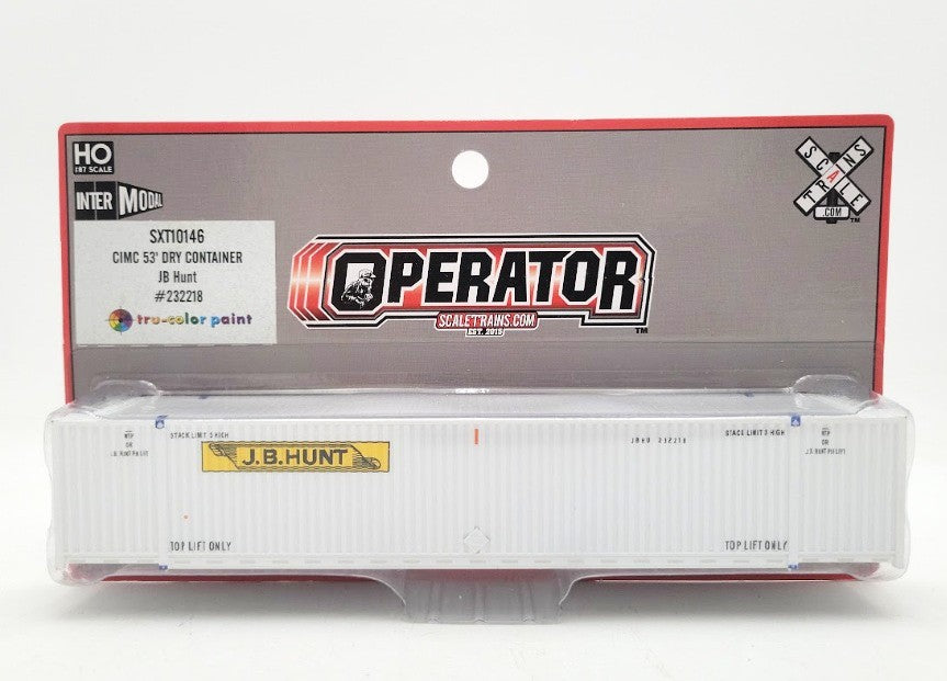 Scale Trains SXT10146 HO Scale J.B. Hunt CIMC 53'' Corrugated Dry Container
