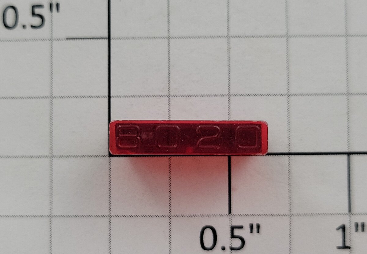 Lionel 8020-10 Red Raised Number Marker Lens/Number Board #8020