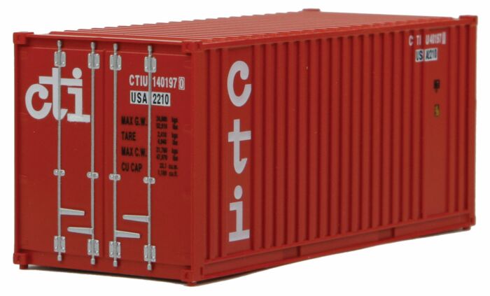 Walthers 949-8011 HO CTI 20' Container with Flat Panel