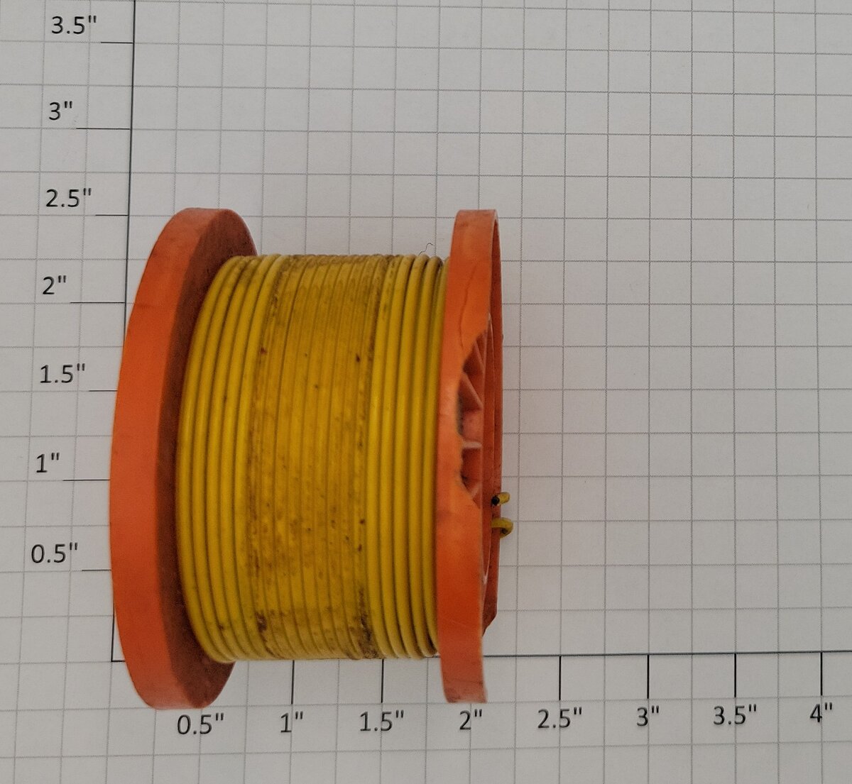 Lionel 6561-9OX Orange-Cable Reel w/Yellow Wire Chipped