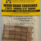 Blair Line 025 N 9"-11" Curved 9.75" Laser-Cut Wood Grade Crossing (Pack of 2)
