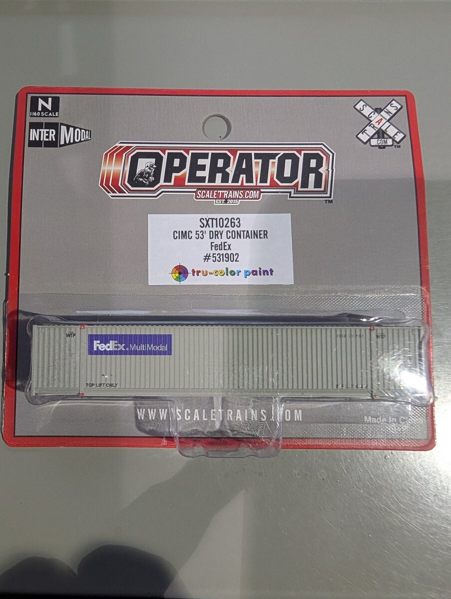 Scale Trains SXT10263 N Scale FedEx CIMC 53' Dry Container #531902