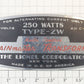 Lionel ZW-21 Metal Namplate
