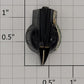 Dakaware 2300B 1/4" Shaft Black Raised Chicken Head Knob with Set Screw