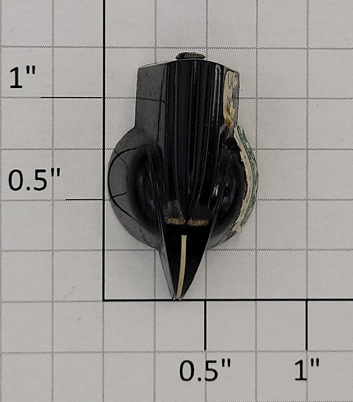Dakaware 2300B 1/4" Shaft Black Raised Chicken Head Knob with Set Screw