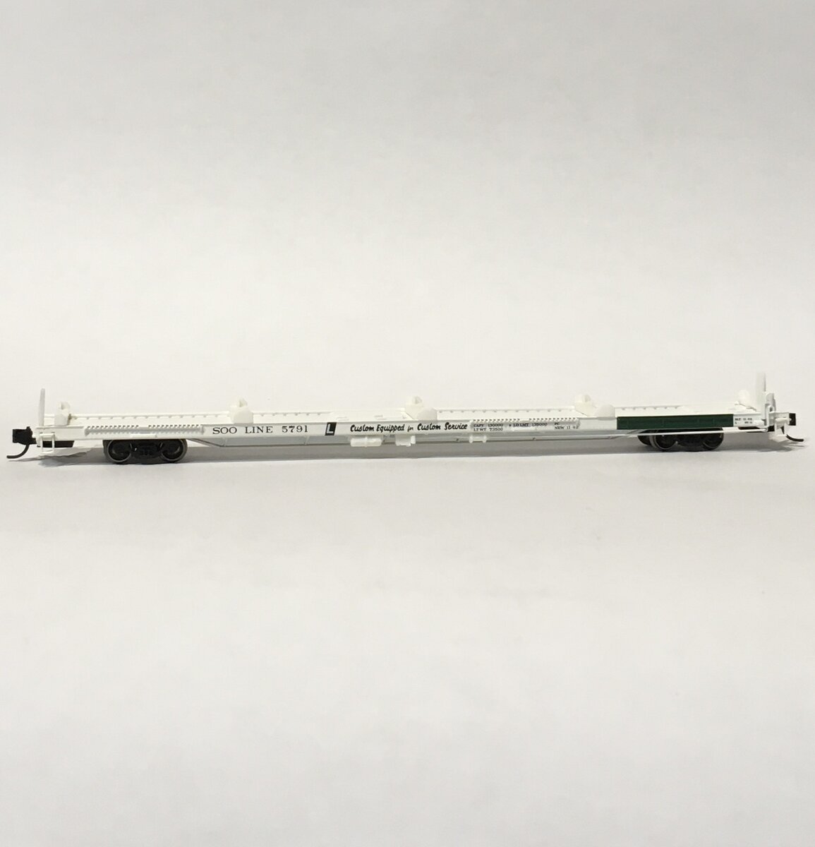 Trainworx Inc 28516-09 N SOO Line 85’ Pullman Standard Flat Car #5821