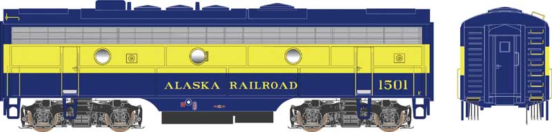 Bowser 24705 HO Alaska Railroad Executive Line F-7B Diesel Locomotive #1501