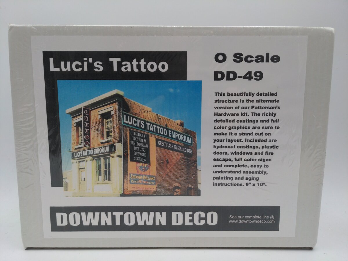 Downtown Deco DD-49 O Scale  Luci's Tattoo Building Kit