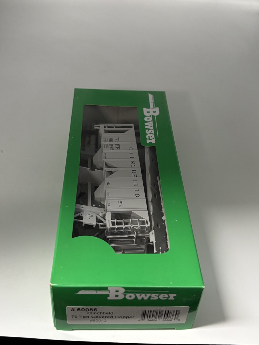 Bowser 60086 HO Clinchfield 70 Ton Offset Hopper (Grey) #60042