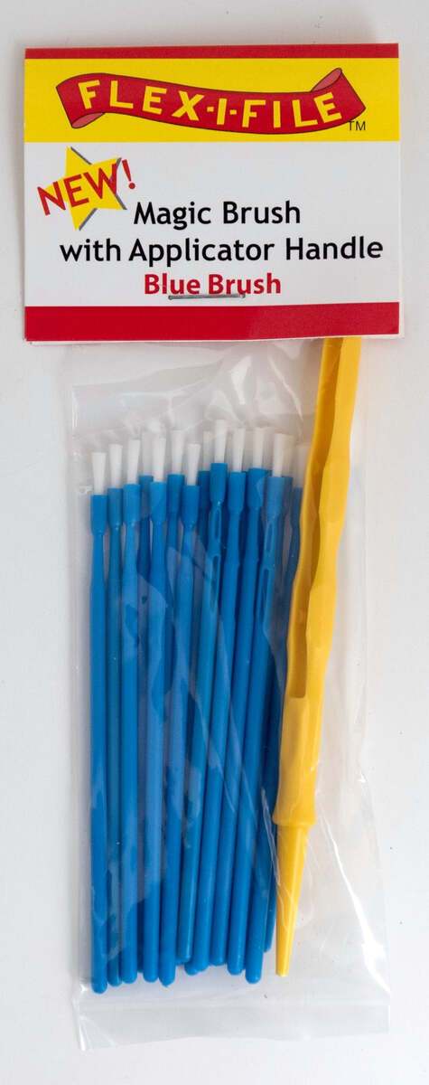 Flex-I-File M933001B Blue Magic Brush with Applicator Handle (Pack of 100)