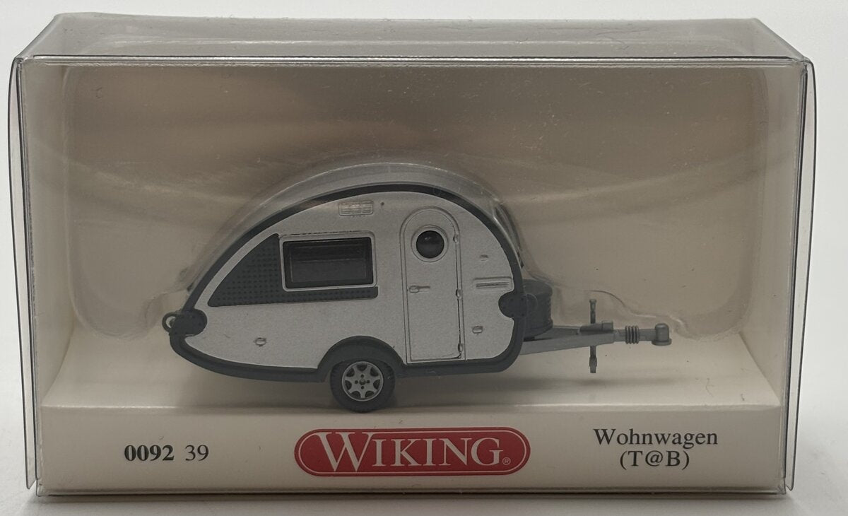 Wiking 009239 HO 1:87 T@B Teardrop Recreational Trailer in Silver