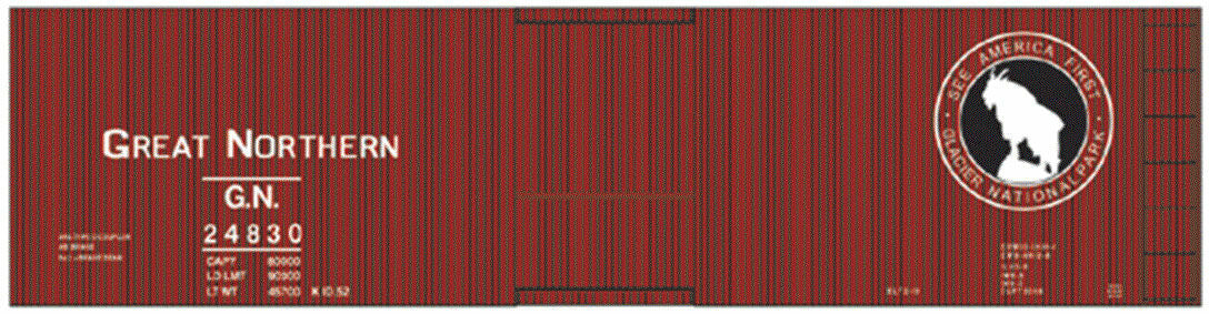 Tichy 10082 HO Great Northern 40' DS Boxcar Decal Sheet