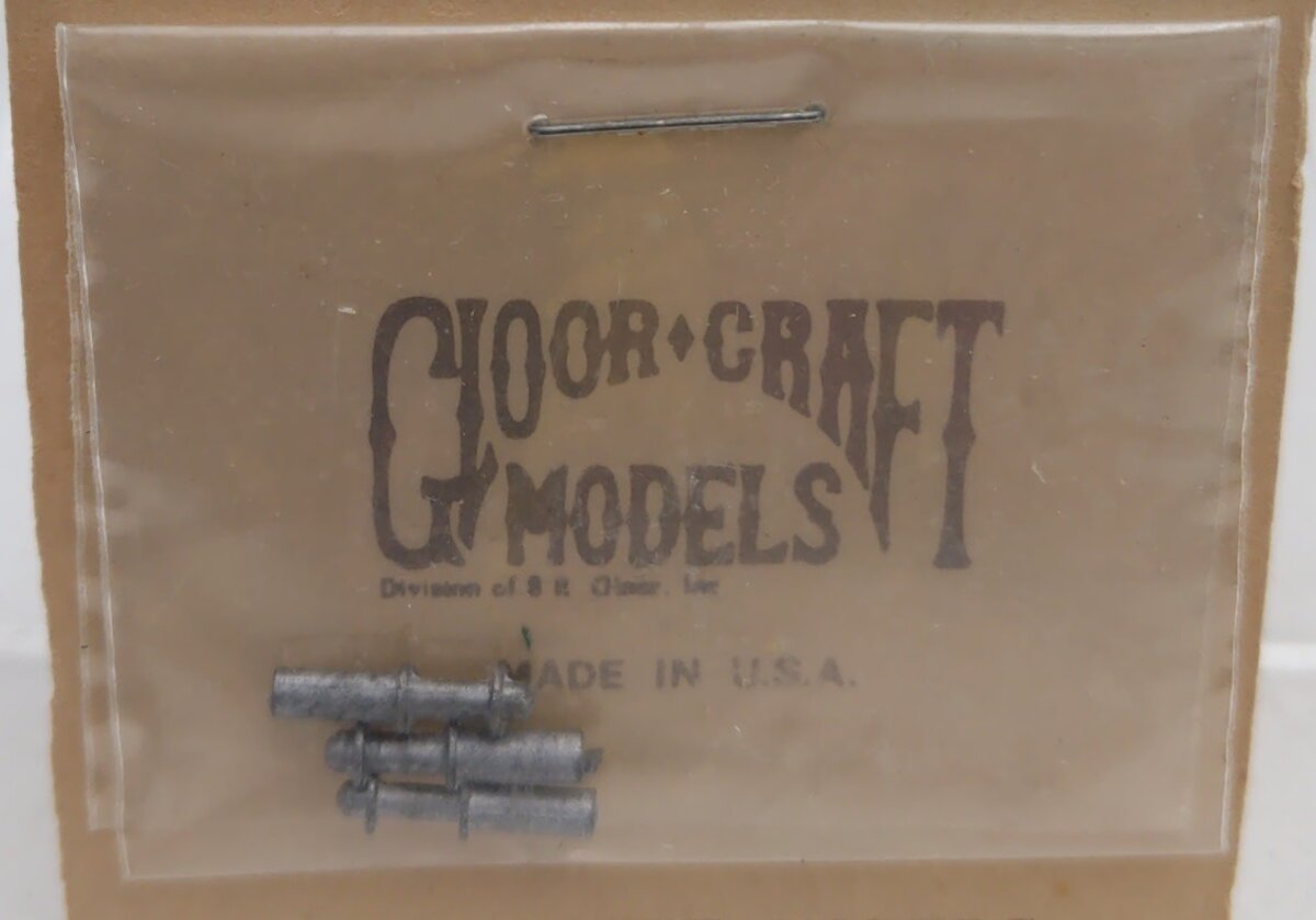 Gloor Craft 786 N Scale Round Chimney Metal Accessory (Pack of 3)