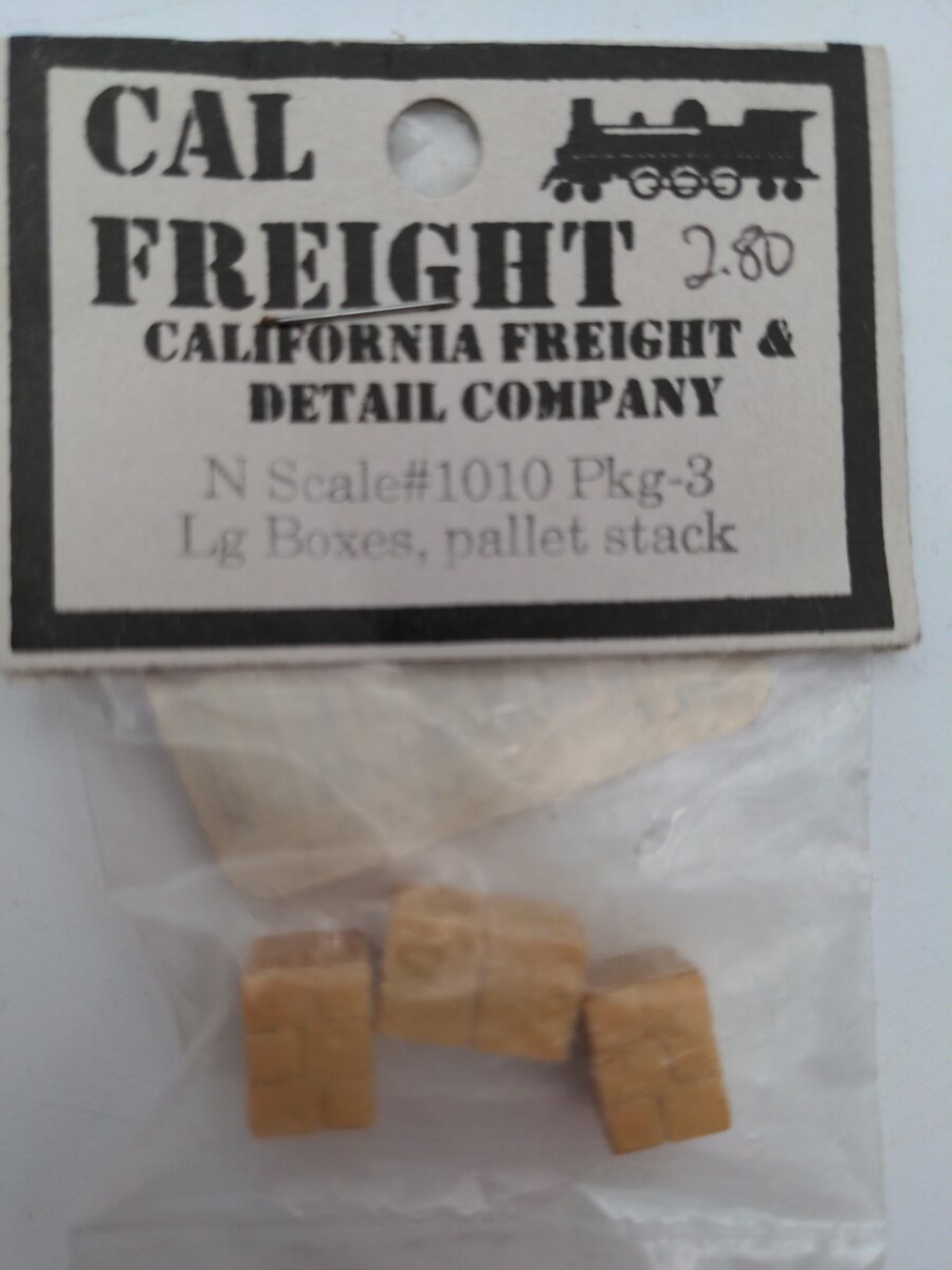 California Freight & Detail 1010 N Large Boxes Stacked on Pallet