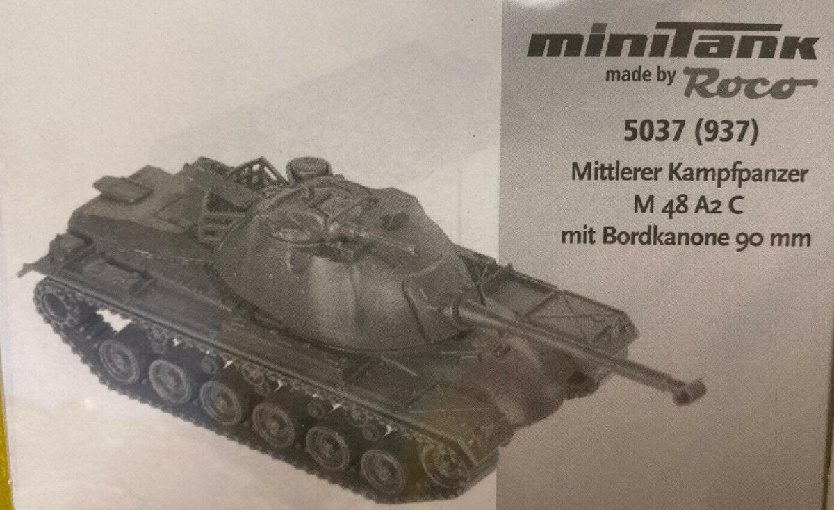 Roco 05037 HO M48 PATTON US A2C Medium Tank With 90mm Cannon Plastic Kit