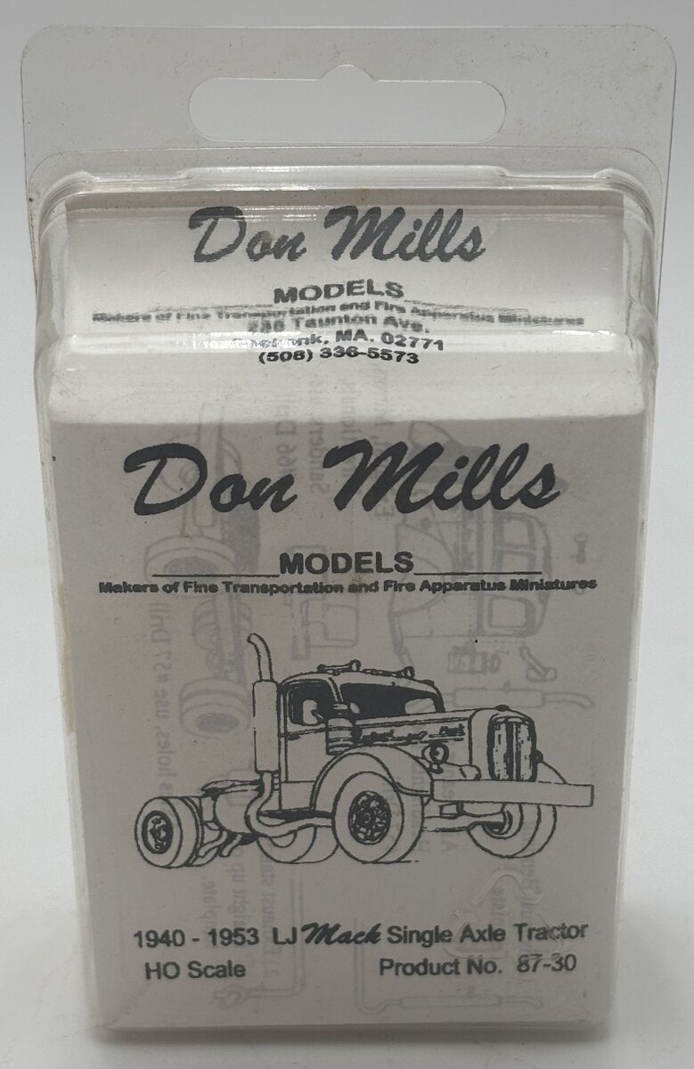 Don Mills 87-30 HO 1940 - 1953 LJ Mack Single Axle Truck Kit