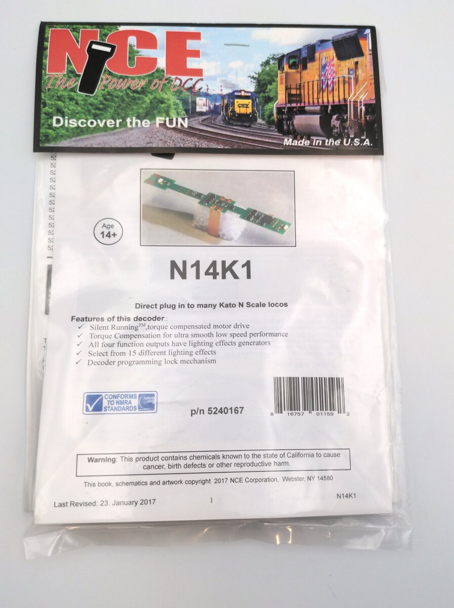 NCE 0167 N N14K1 Decoder, Plug-N-Play