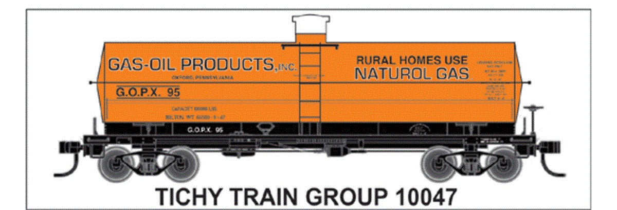 Tichy 10047-6 HO Gas-Oil Products 8000 Gal LPG Tank Decal Sheet (Pack of 6)