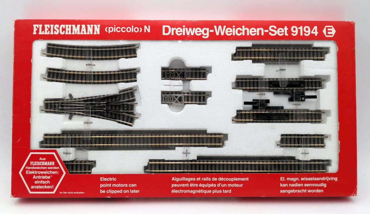 Fleischmann 9194 N Three-Way Point Set E Track Pack