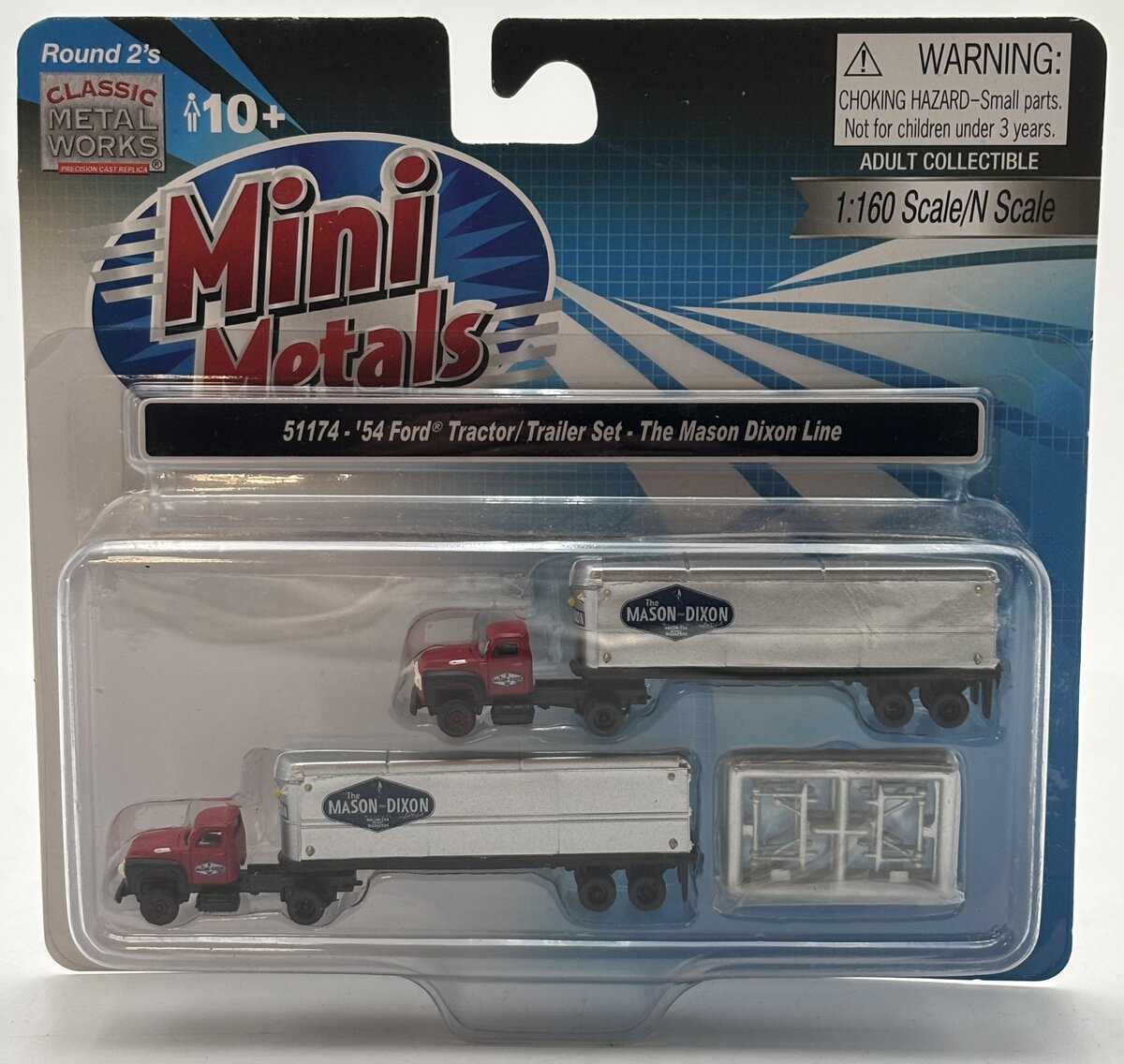 Classic Metal Works 51174 N Mini Metals Mason-Dixon '54 Ford Tractor/Trailers