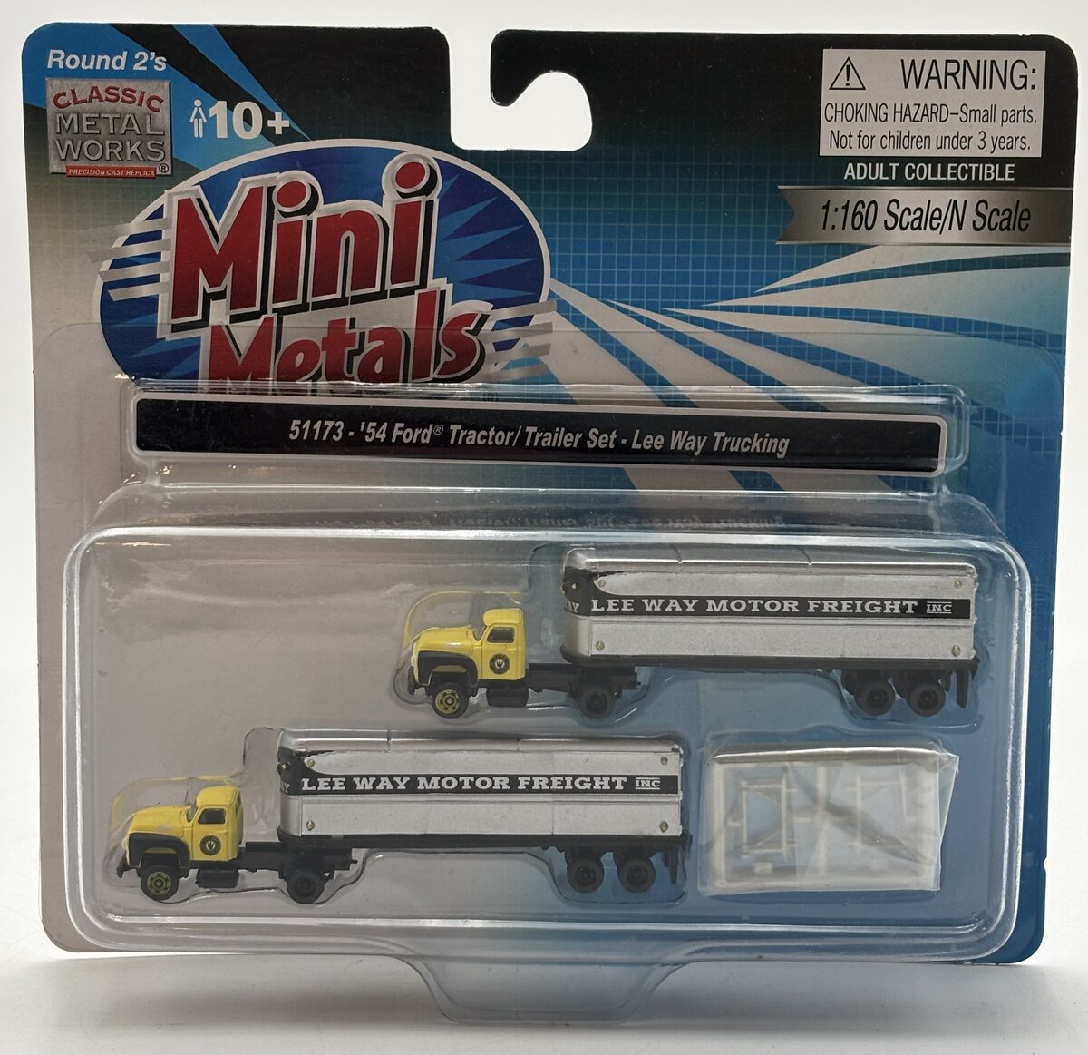 Classic Metal Works 51173 N Mini Metals Lee Way Trucking 54 Ford Tractor/Trailer