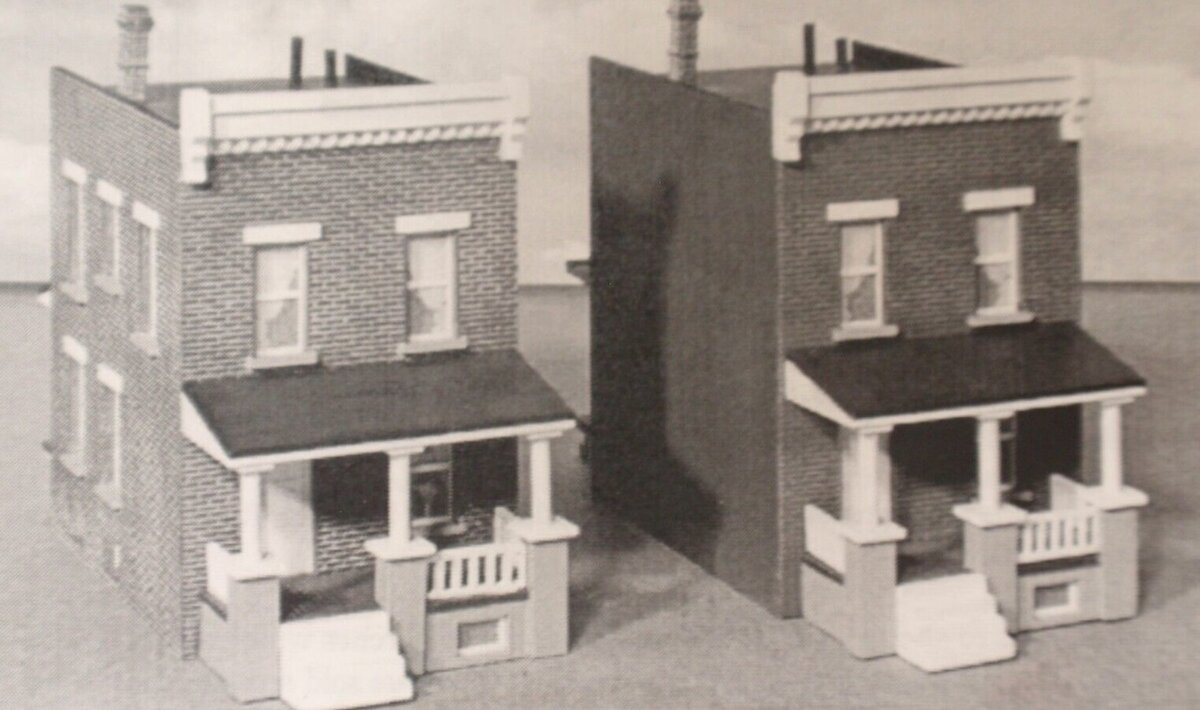 Custom Model Railroads HO Hampden Rowhouse Center Unit Building Kit