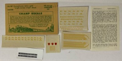 Champ Decals EH-78F HO Scale Pennsylvania Dulux Gold Single Narrow Stripe Diesel