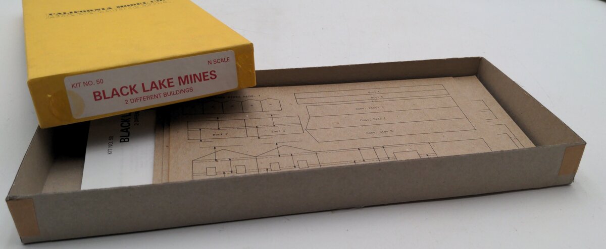 California Model Co 50 N Scale Black Lake Mines 2 Buildings Kit