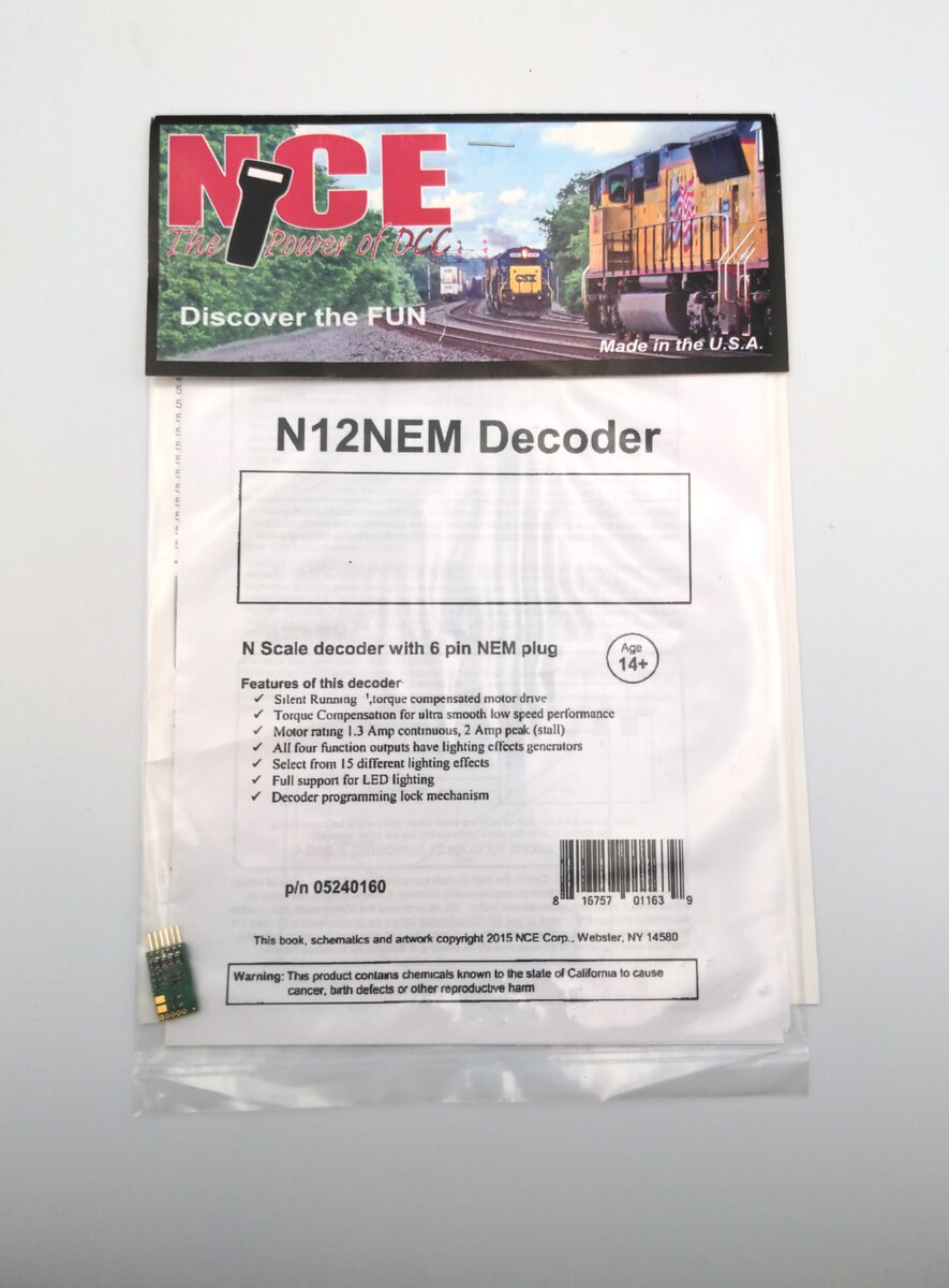 NCE 0160 N Four Function Decoder 6-Pin