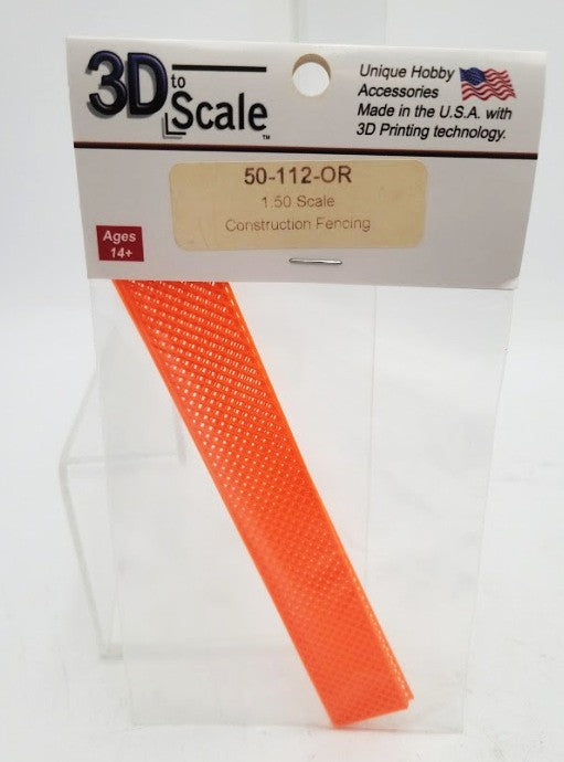 3D to Scale 50-112-OR 1:50 Scale Construction Fencing 25 Ft Sections Safety