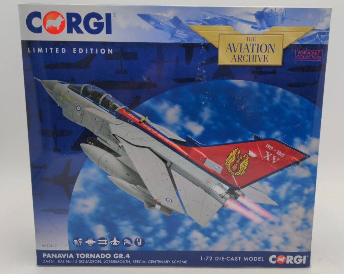 Corgi AA33617 1:72 Panavia Tornado GR.4 ZA461, RAF No.15 Squadron Diecast Model