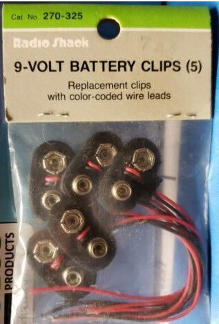 Radio Shack 270-325 9-Volt Battery Clips (Pack of 5)