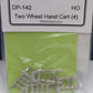 Durango Press 142 HO Scale 2 Wheel Hand Cart White Metal (Pack of 4)