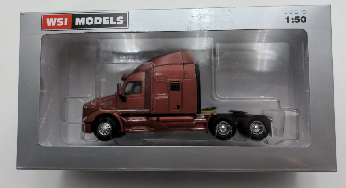 WSI 33-2024 1:50 Peterbilt 579 6x4 with Sleeper in Metallic Brown, Cab Only