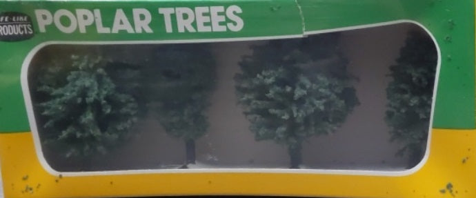 Life Like 01005 HO Scale Poplar Trees (Box of 4)