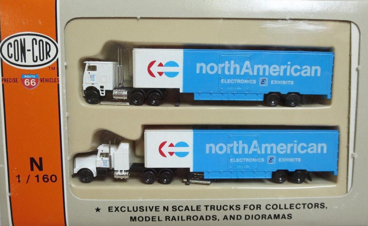 Con-Cor 0004-003036 N 1:160 Scale North American Tractor & Trailer (Pack of 2)