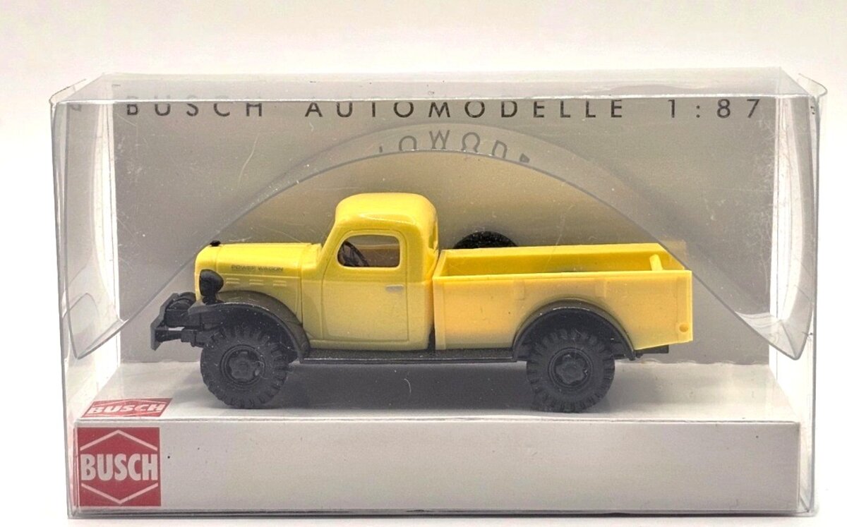 Busch 44000 HO Scale Yellow Dodge Power Wagon