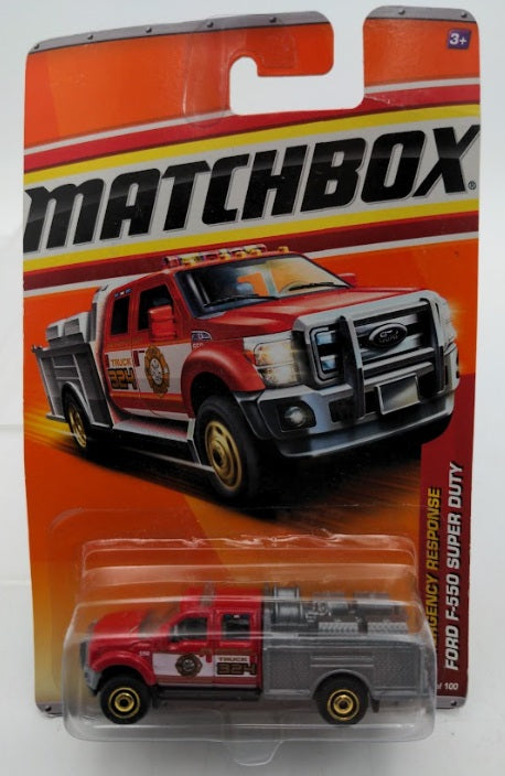 Mattel 30782 Red & Silver Ford F-550 Super Duty Emergency Response