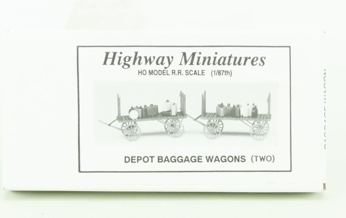 Highway Miniatures 360-301 HO Depot Baggage Wagon Kit (Pack of 2)