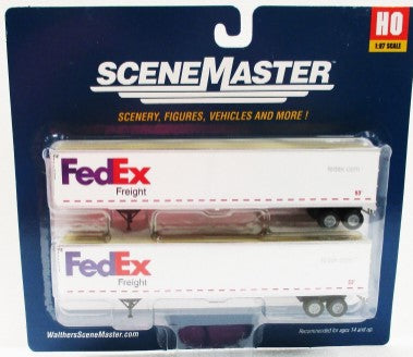 Walthers 949-2452 HO FedEx 53' Stoughton Trailer (Set of 2)