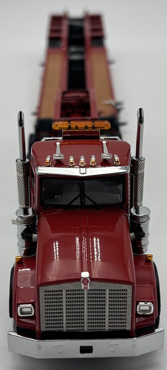 WSI 34-2024 1:50 Red Kenworth T800 8x4 Day Cab with 4-Axle Rogers Lowboy Trailer