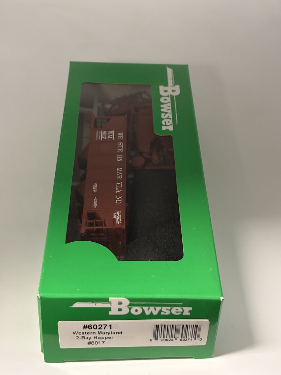 Bowser 60271 HO Western Maryland GLa 2-Bay Hopper Car Kit #8017