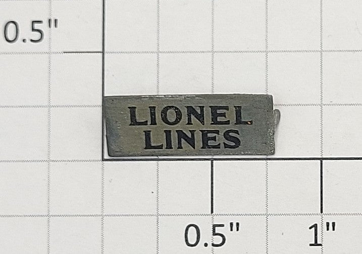 Lionel 815-4 Lionel Lines Nickel Nameplate