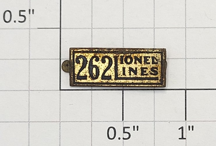 Lionel 262-8 Lionel Lines Brass Nameplate